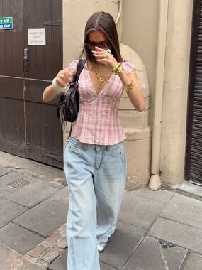 Light Blue Low Rise Baggy Jeans